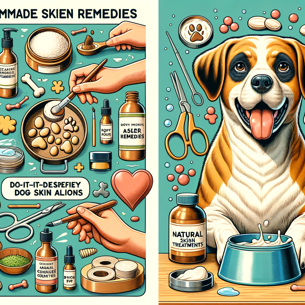 Healthy dog enjoying DIY pet care with homemade remedies for dog skin conditions, highlighting natural solutions and DIY dog skin treatments for optimal dog skin health.